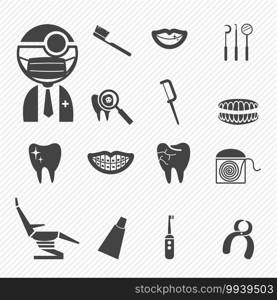 Dental Icons set illustration