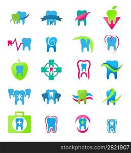 Dental icons. Stomatology in vector