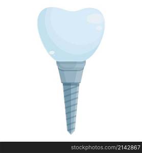 Dental implant medicine icon cartoon vector. Crown denture. Dent care. Dental implant medicine icon cartoon vector. Crown denture