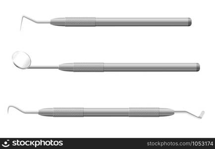dental instruments vector illustration isolated on white background