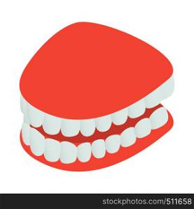 Dental jaw model icon in isometric 3d style on a white background . Dental jaw model icon, isometric 3d style