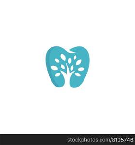 Dental life clinic tree leaf grow up logo Vector Image