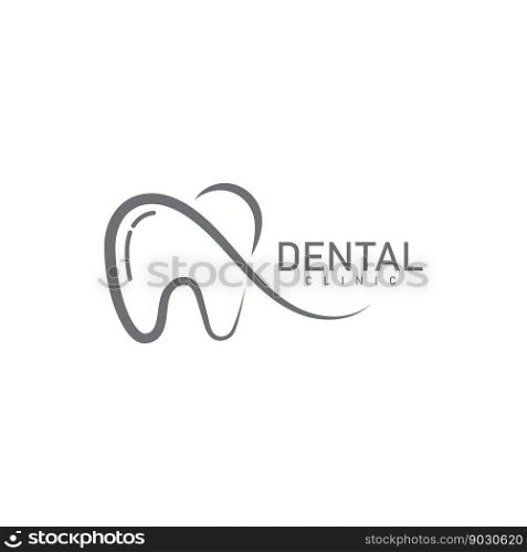 dental line style logo. dental care icon logo vector template illustration