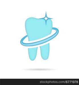 Dental logo, dent icon on white background, 2d vector, eps 8