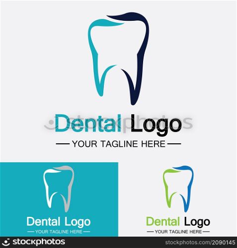 Dental Logo Design vector template.Creative Dentist Logo. Dental Clinic Vector Logo.