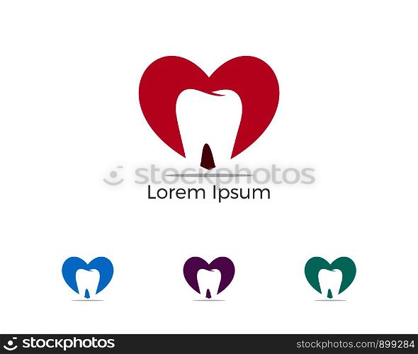 Dental logo, Home care dental service vector, dentist icon.