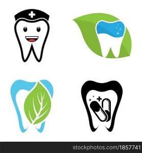 Dental logo template vector icon set design