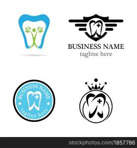 Dental logo template vector icon set design