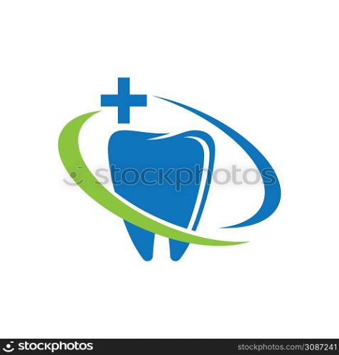 Dental logo template vector illustration flat design