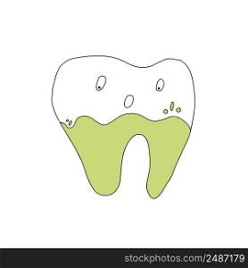 dental plaque doodle icon, vector illustration. dental plaque doodle icon, vector illustration, hand drawn