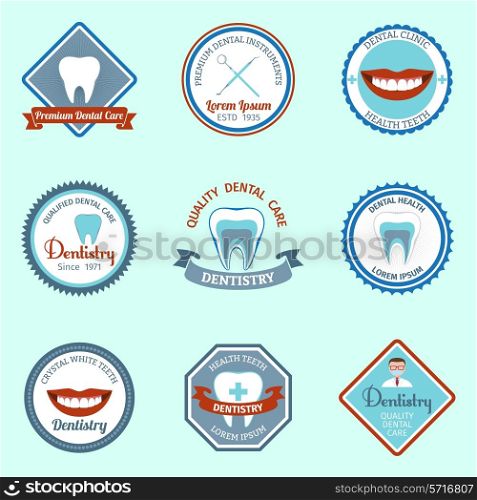 Dental premium quality care instruments health teeth clinic isolated vector illustration