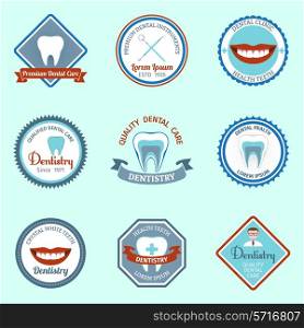 Dental premium quality care instruments health teeth clinic isolated vector illustration