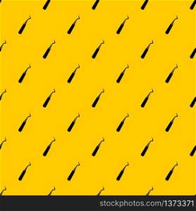 Dental probe pattern seamless vector repeat geometric yellow for any design. Dental probe pattern vector