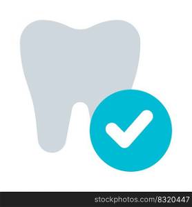 Dental procedure of a dentistry with a checklist approved