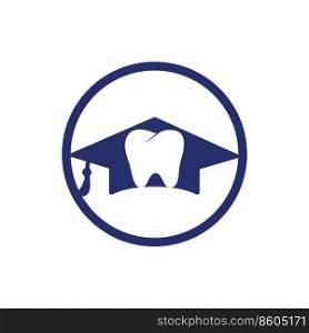 Dental study vector logo design. Dental university logo design template.	