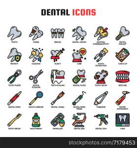 Dental , Thin Line and Pixel Perfect Icons