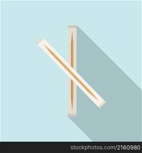 Dental toothpick icon flat vector. Tooth pick. Wood stick. Dental toothpick icon flat vector. Tooth pick