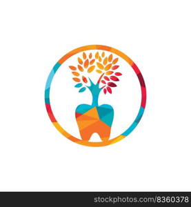 Dental tree vector logo design template. Dental tree vector logo template. 