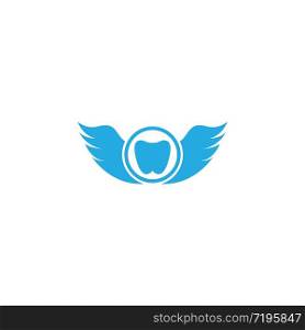 Dental wings logo template vector icon design