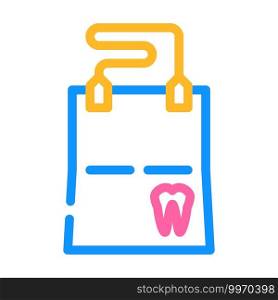 dental wipe color icon vector. dental wipe sign. isolated symbol illustration. dental wipe color icon vector illustration flat