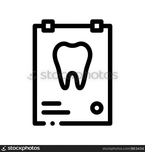 Dental X-ray Image Stomatology Vector Sign Icon Thin Line. Stomatology Dentist Equipment And Device Linear Pictogram. Medical Healthcare And Treatment Therapy Monochrome Contour Illustration. Dental X-ray Image Stomatology Vector Sign Icon