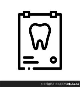 Dental X-ray Image Stomatology Vector Sign Icon Thin Line. Stomatology Dentist Equipment And Device Linear Pictogram. Medical Healthcare And Treatment Therapy Monochrome Contour Illustration. Dental X-ray Image Stomatology Vector Sign Icon