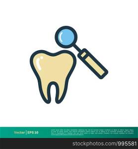 Dentist, Dental Care Treatment Icon Vector Logo Template Illustration Design. Vector EPS 10.