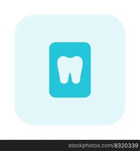 Dentist teeth report isolated on a white background