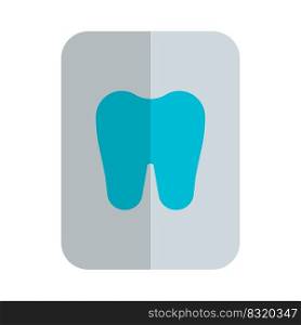 Dentist teeth report isolated on a white background