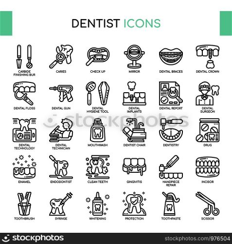 Dentist , Thin Line and Pixel Perfect Icons