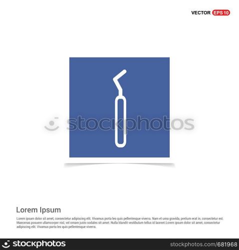 Dentist tools elements icon - Blue photo Frame