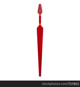 Dentist toothbrush icon. Flat illustration of dentist toothbrush vector icon for web. Dentist toothbrush icon, flat style