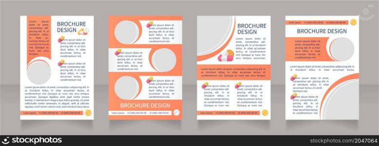 Dentistry conference promotional blank brochure layout design. Vertical poster template set with empty copy space for text. Premade corporate reports collection. Editable flyer paper pages. Dentistry conference promotional blank brochure layout design