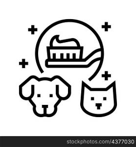 dentistry domestic pets line icon vector. dentistry domestic pets sign. isolated contour symbol black illustration. dentistry domestic pets line icon vector illustration