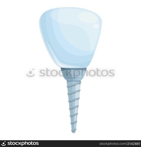 Dentistry implant icon cartoon vector. Oral denture. Crown tooth. Dentistry implant icon cartoon vector. Oral denture
