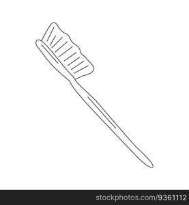 Dentistry. Oral hygiene. Care and treatment. Tooth brush. Doodle style. Vector illustration.