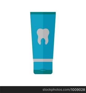 dentistry toothpaste tube on a white background, vector. dentistry toothpaste tube on a white background