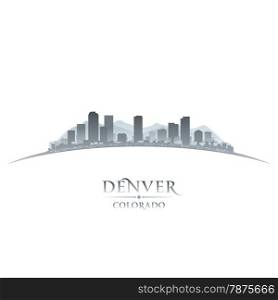 Denver Colorado city skyline silhouette. Vector illustration