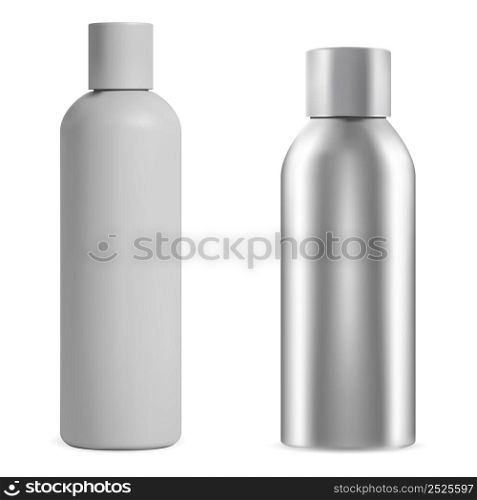 Deodorant spray bottle. Aerosol container blank. White plastic hairspray tube template. Freshener product aluminum package sample, fragrance pack template, silver sprayer can. Deodorant spray bottle. Aerosol container blank