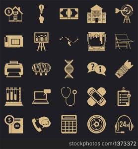 Department icons set. Simple set of 25 department vector icons for web for any design. Department icons set, simple style