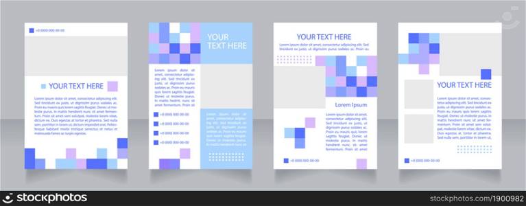 Department store advertising blank brochure layout design. Vertical poster template set with empty copy space for text. Premade corporate reports collection. Editable flyer paper pages. Department store advertising blank brochure layout design
