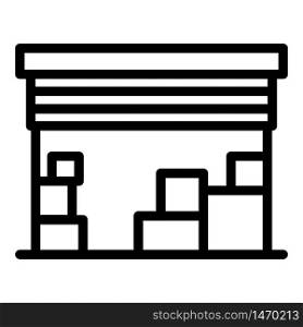 Deposit garage icon. Outline deposit garage vector icon for web design isolated on white background. Deposit garage icon, outline style