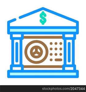 deposit passive income from bank color icon vector. deposit passive income from bank sign. isolated symbol illustration. deposit passive income from bank color icon vector illustration