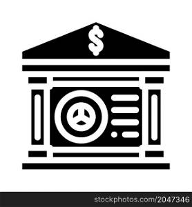deposit passive income from bank glyph icon vector. deposit passive income from bank sign. isolated contour symbol black illustration. deposit passive income from bank glyph icon vector illustration