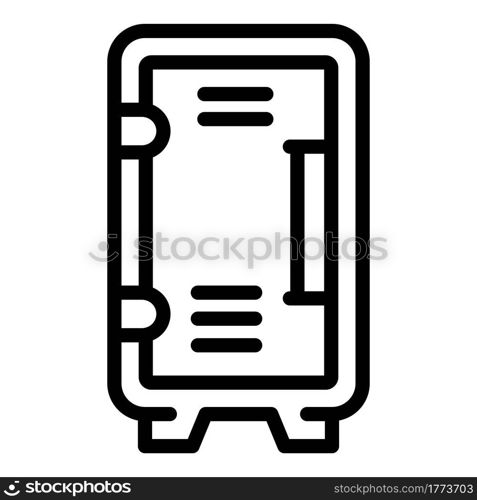 Deposit room check privacy icon. Outline Deposit room check privacy vector icon for web design isolated on white background. Deposit room check privacy icon, outline style