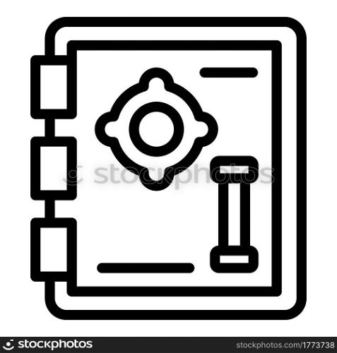 Deposit room personal safe icon. Outline Deposit room personal safe vector icon for web design isolated on white background. Deposit room personal safe icon, outline style
