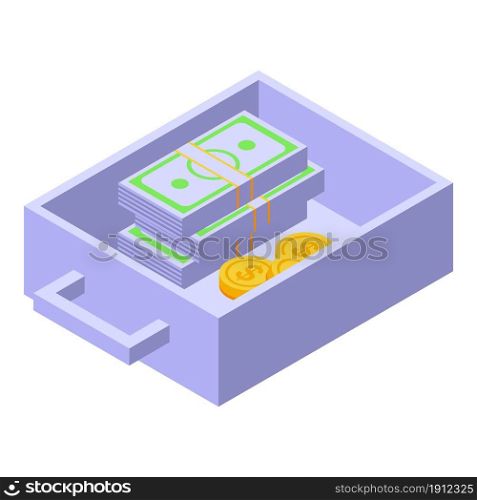 Deposit room storage icon isometric vector. Locker school. Safe box. Deposit room storage icon isometric vector. Locker school