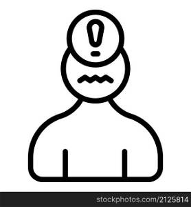 Depressed man icon outline vector. Panic attack. Mental disorder. Depressed man icon outline vector. Panic attack