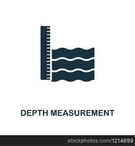Depth Measurement icon. Monochrome style design from measurement collection. UX and UI. Pixel perfect depth measurement icon. For web design, apps, software, printing usage.. Depth Measurement icon. Monochrome style design from measurement icon collection. UI and UX. Pixel perfect depth measurement icon. For web design, apps, software, print usage.