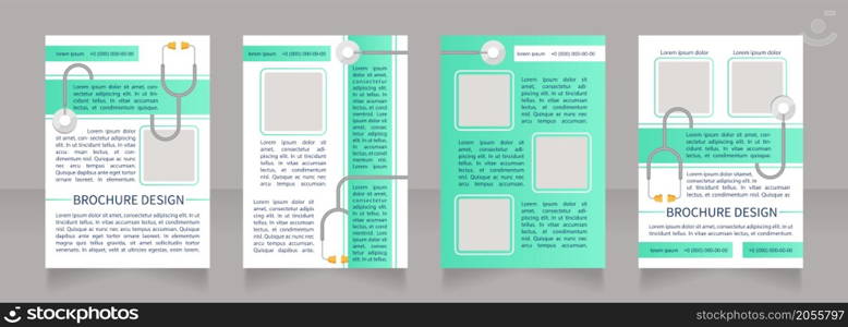 Dermatologist skin care guideline blank brochure layout design. Vertical poster template set with empty copy space for text. Premade corporate reports collection. Editable flyer paper pages. Dermatologist skin care guideline blank brochure layout design